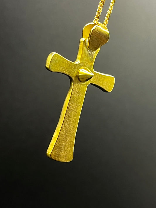 The Cross - Original Piercing Pendant © - Brass
