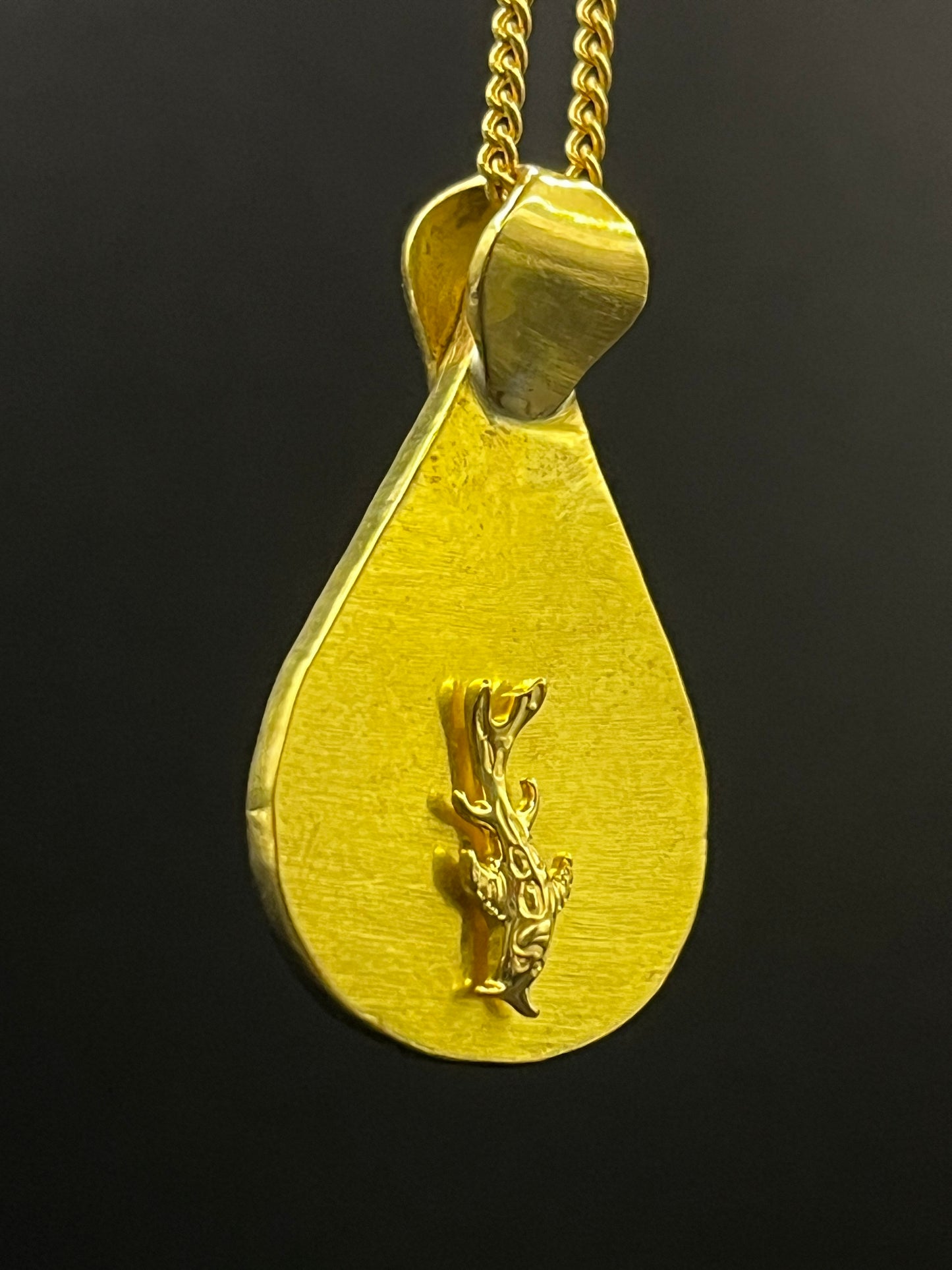 The Drop - Original Piercing Pendant © - Brass