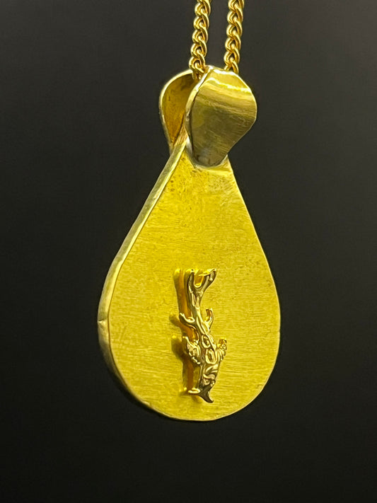 The Drop - Original Piercing Pendant © - Brass