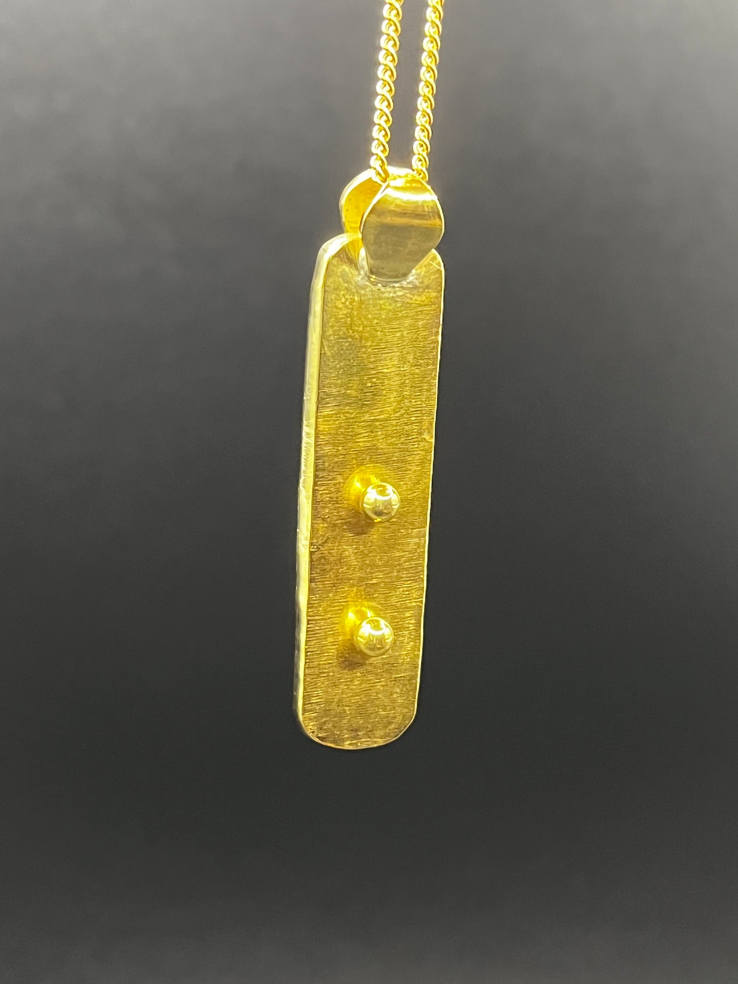 The Bar - Original Piercing Pendant © - Brass