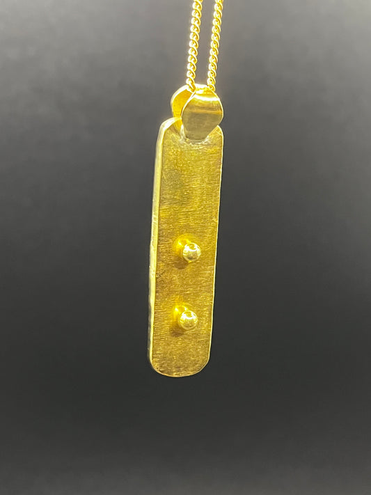 The Bar - Original Piercing Pendant © - Brass