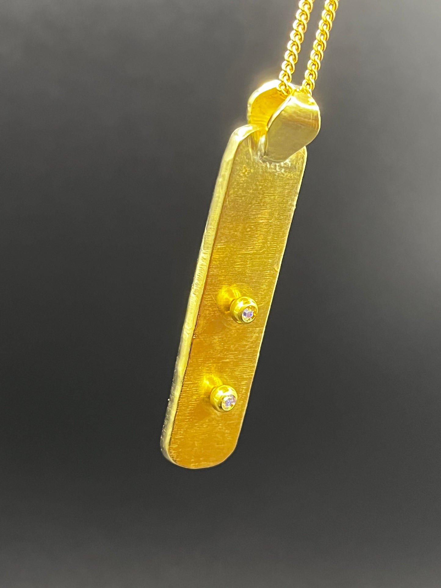 The Bar - Original Piercing Pendant © - Brass