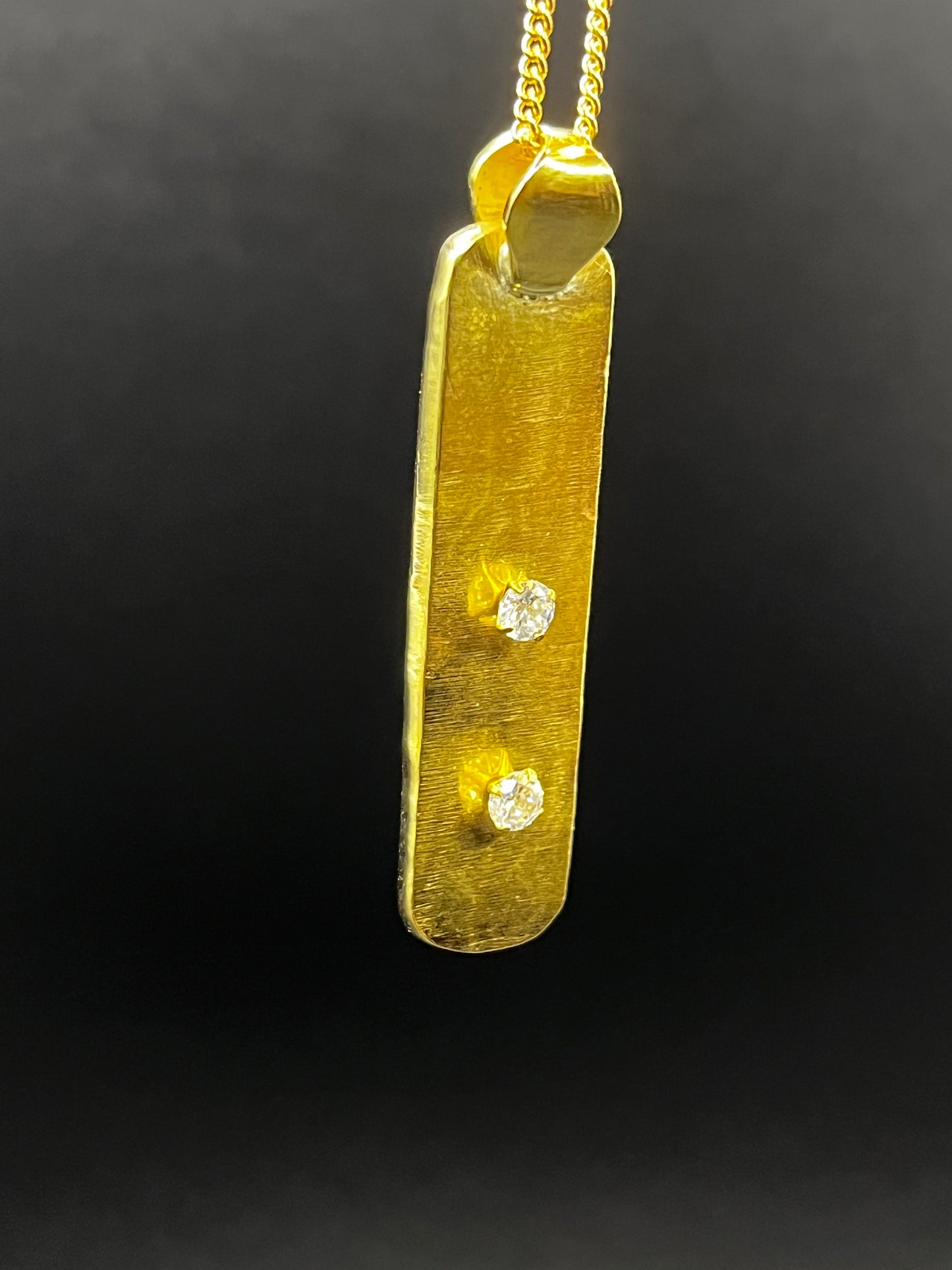 The Bar - Original Piercing Pendant © - Brass