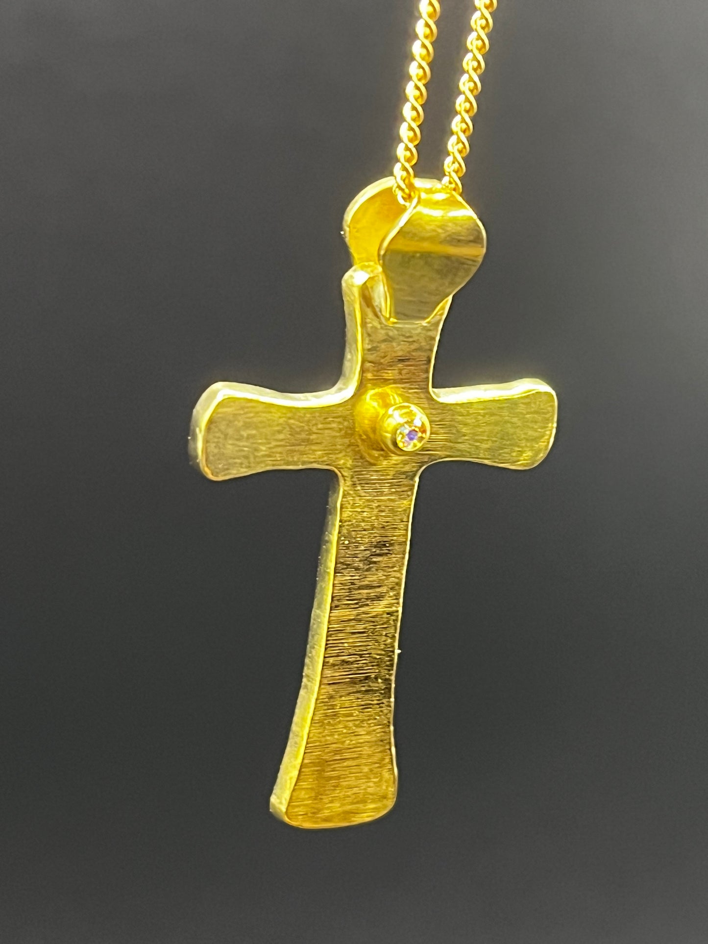The Cross - Original Piercing Pendant © - Brass